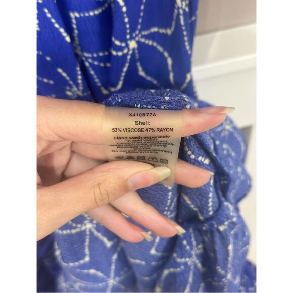 Plenty by Tracy Reese Anthropologie Aleah Faux Wrap Long Sleeve Flowy Dress S - Picture 9 of 12